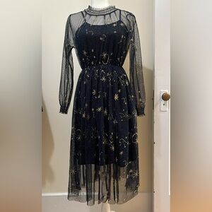 Lush Midnight Blue Celestial Dress